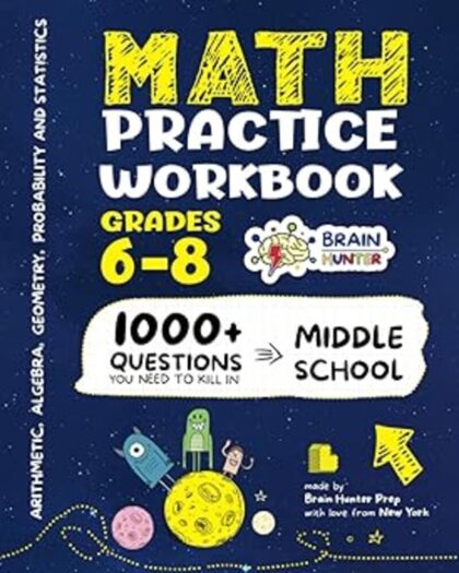 Math Practice Workbook Grades 6-8
