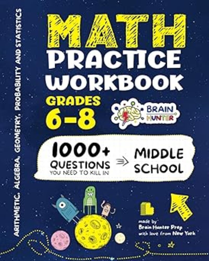 Math Practice Workbook Grades 6-8